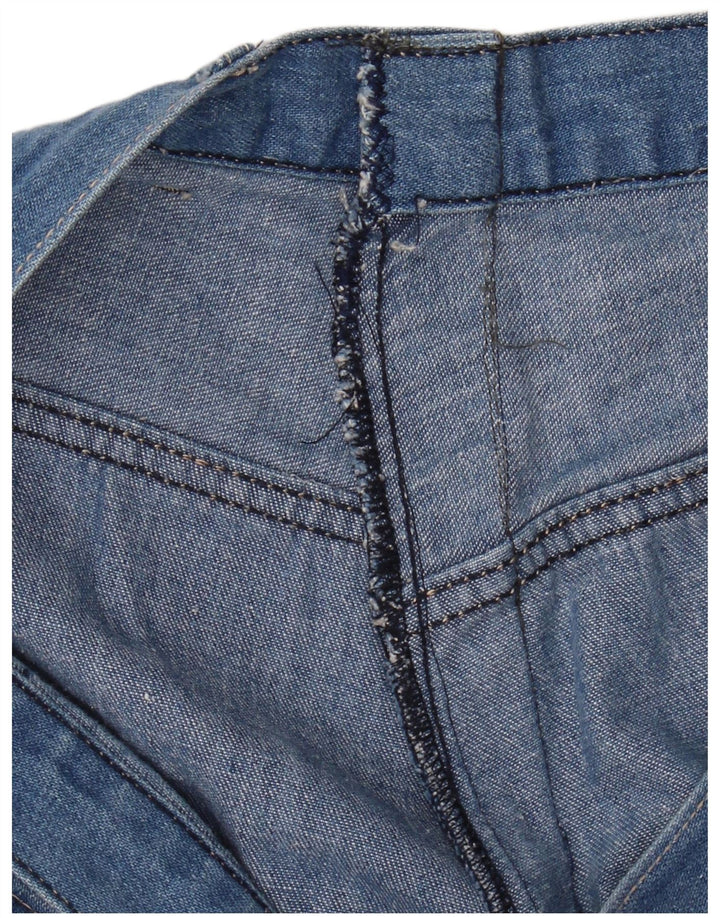 Jeans cônicos femininos vintage IT 44 médio W30 L27 algodão azul