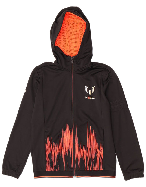Adidas Meninos MESSI Hoodie Jumper 11-12 Anos Preto Tie Dye Esportes