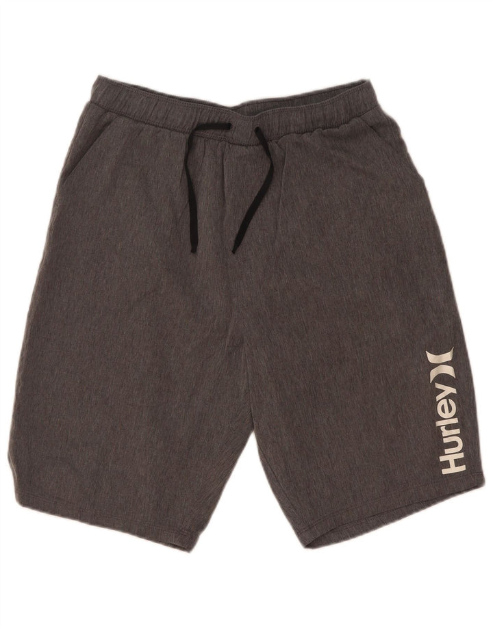 Shorts esportivo masculino Hurley gráfico pequeno poliéster manchado cinza