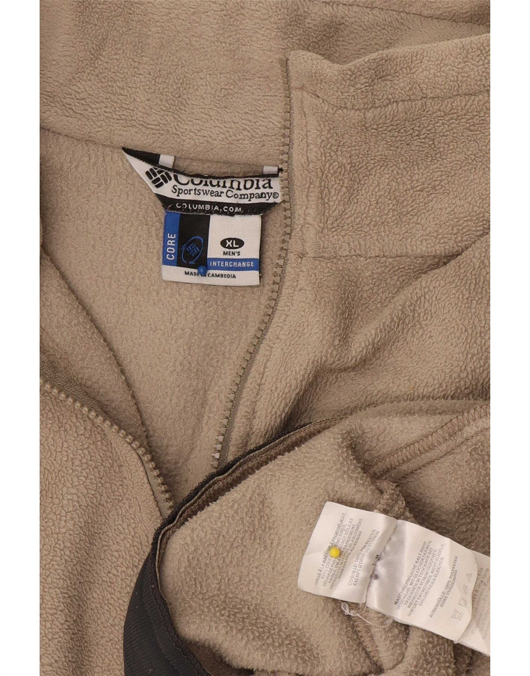 Jaqueta de lã masculina Columbia UK 42 XL poliéster bege