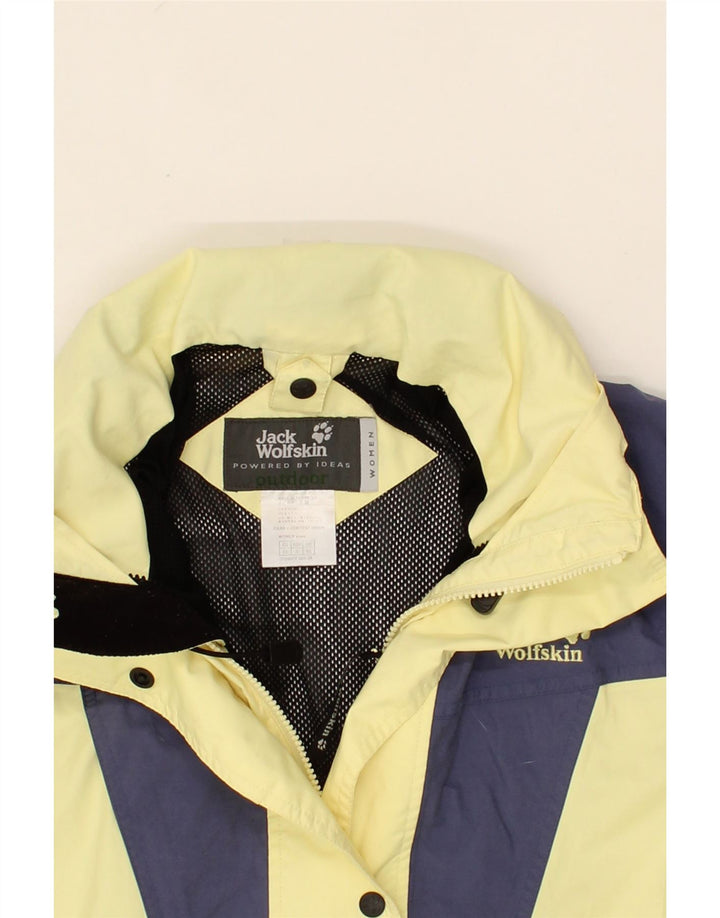 Jaqueta corta-vento feminina JACK WOLFSKIN UK 6 XS amarelo colorblock