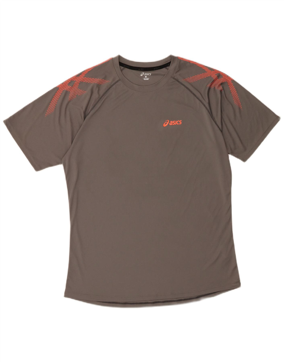 Camiseta masculina Asics Top XL cinza geométrico poliéster