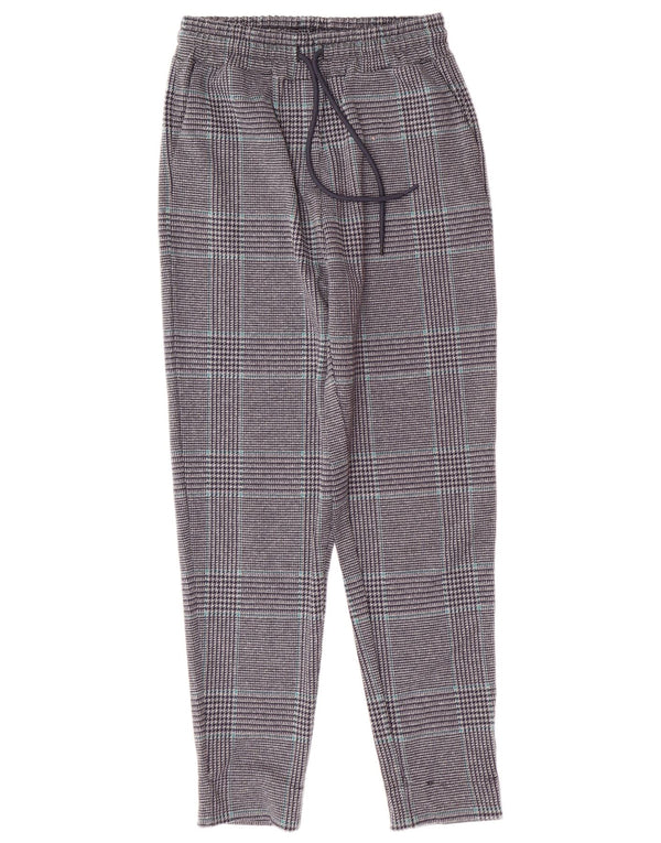 Calça de treino feminina MARKS & SPENCER Reino Unido 8 pequeno cinza houndstooth