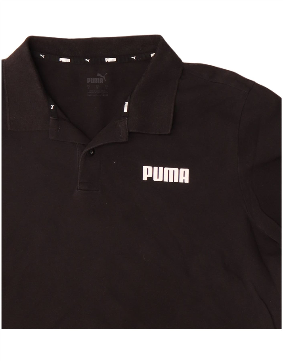 Camisa polo masculina PUMA grande algodão preto