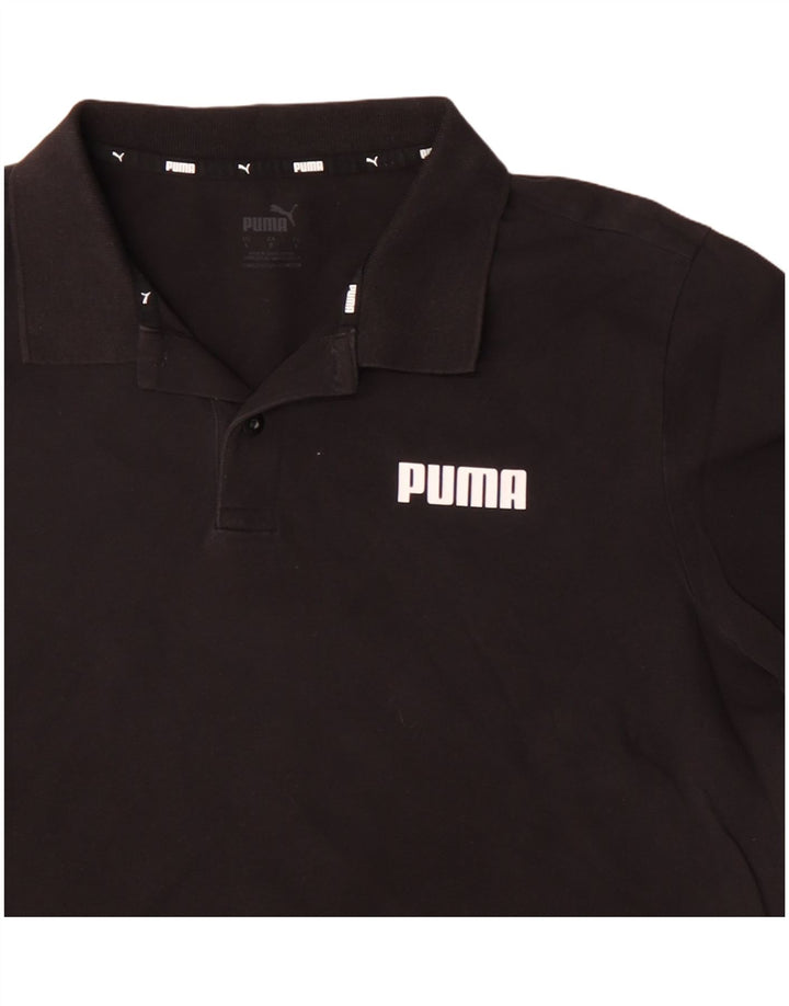 Camisa polo masculina PUMA grande algodão preto