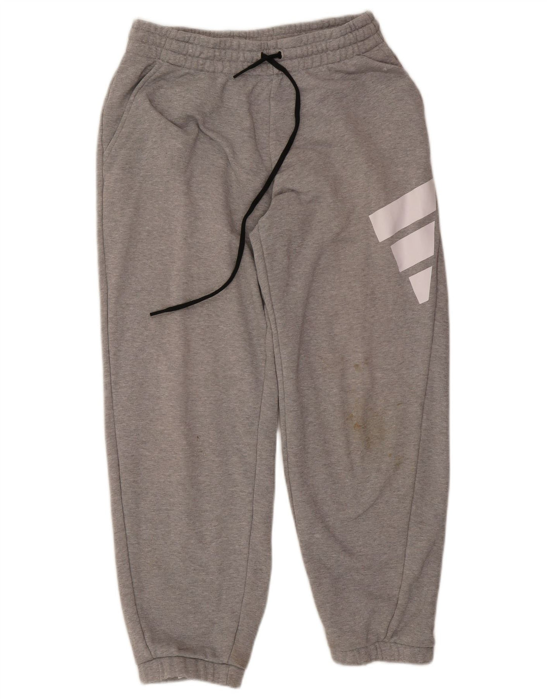 Adidas masculino gráfico calças de treino joggers grande algodão cinza