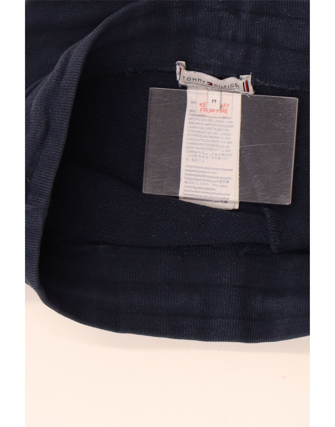 Tommy Hilfiger Calça de treino masculina gráfica Joggers médio azul marinho