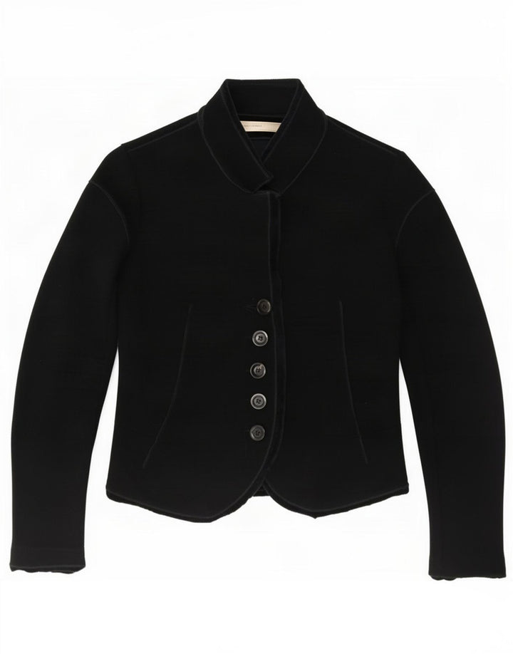 Marithe François Girbaud jaqueta blazer feminina de 5 botões IT 42 médio preto