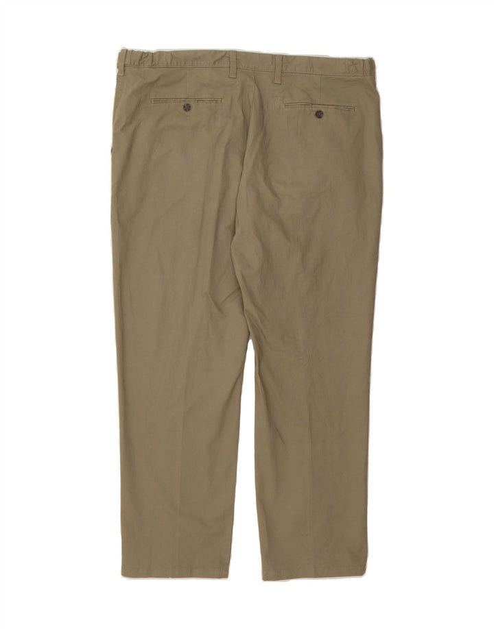 MARKS & SPENCER Womens Regular Straight Chino Trousers W42 L31 Khaki Vintage Marks & Spencer and Second-Hand Marks & Spencer from Messina Hembry 