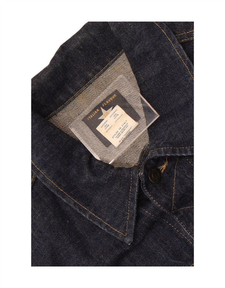 Jaqueta jeans masculina Indian Rags Reino Unido 38 algodão azul marinho médio