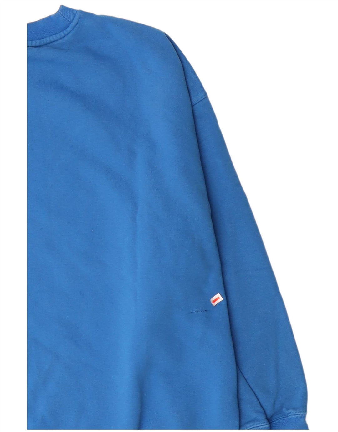ADIDAS Womens Oversized Sweatshirt Jumper UK 14 Grande Azul Algodão