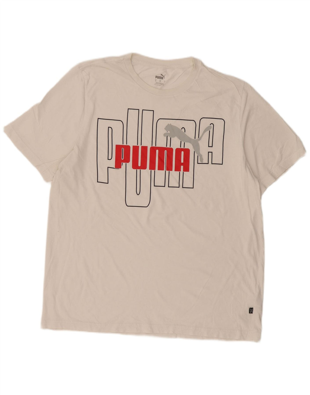 Camiseta masculina Puma Graphic Top XL algodão branco