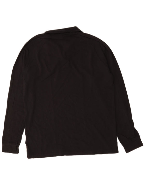 Polo de manga comprida masculino Reebok XL preto algodão