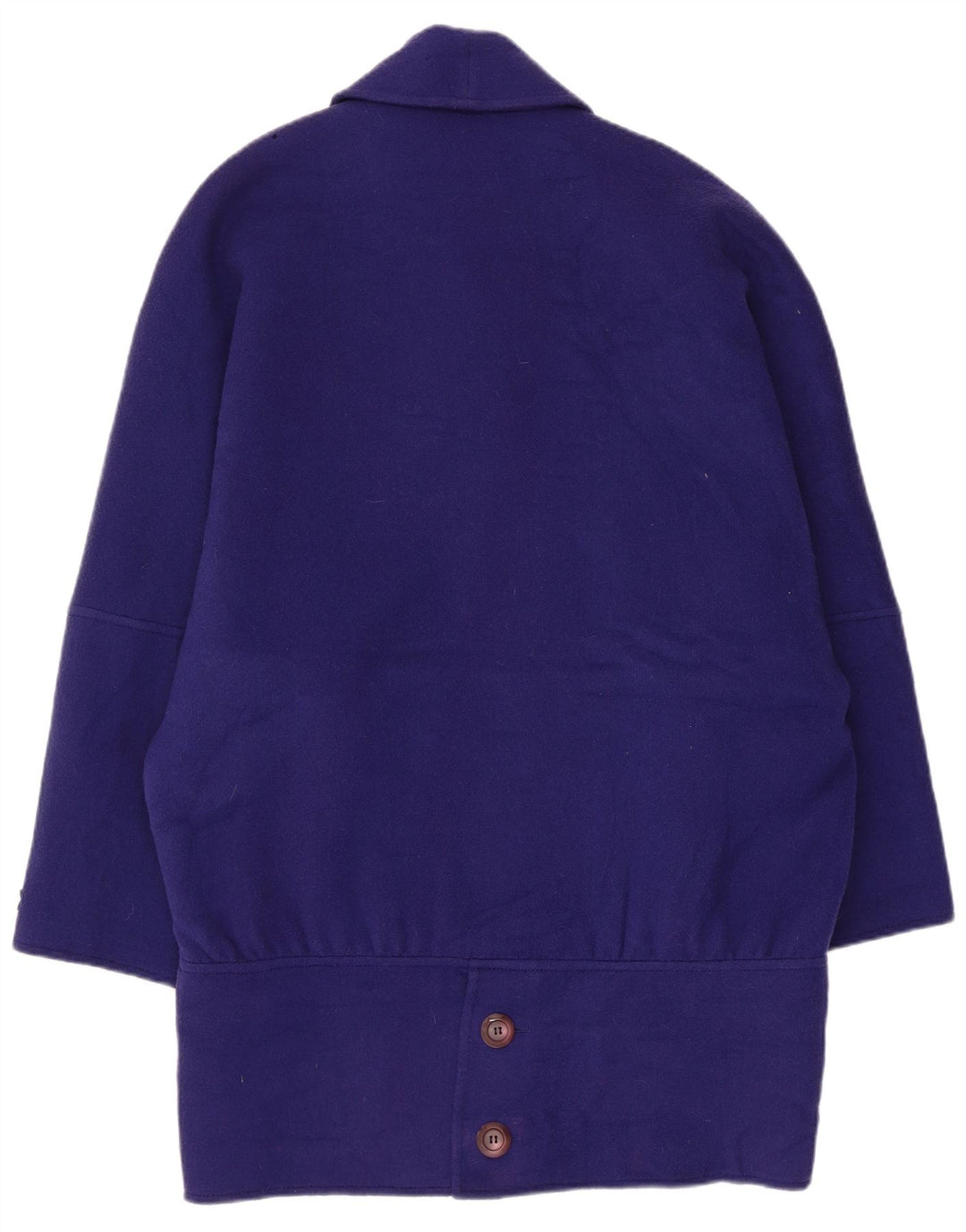 Casaco feminino vintage oversized com peito duplo IT 42 lã roxa média