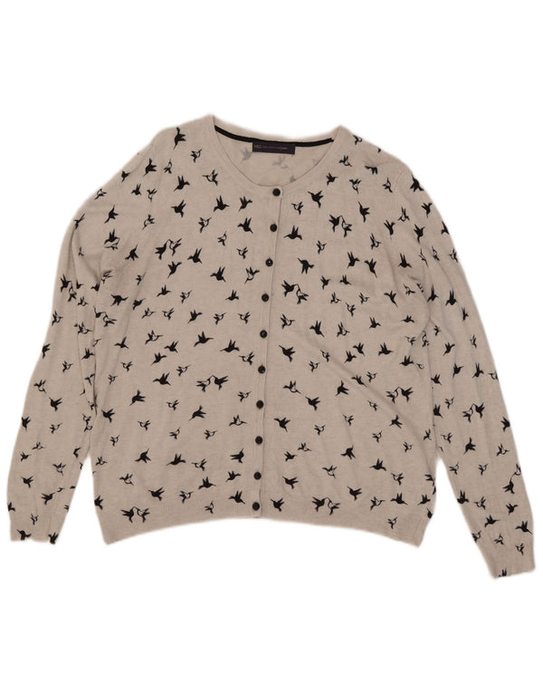 Suéter cardigã feminino Marks & Spencer UK 18 XL viscose cinza