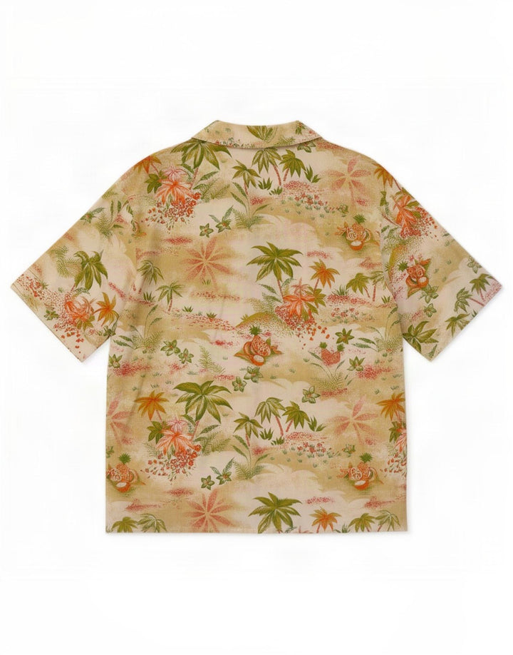 Camisa havaiana feminina vintage IT 42 média floral multicolorida