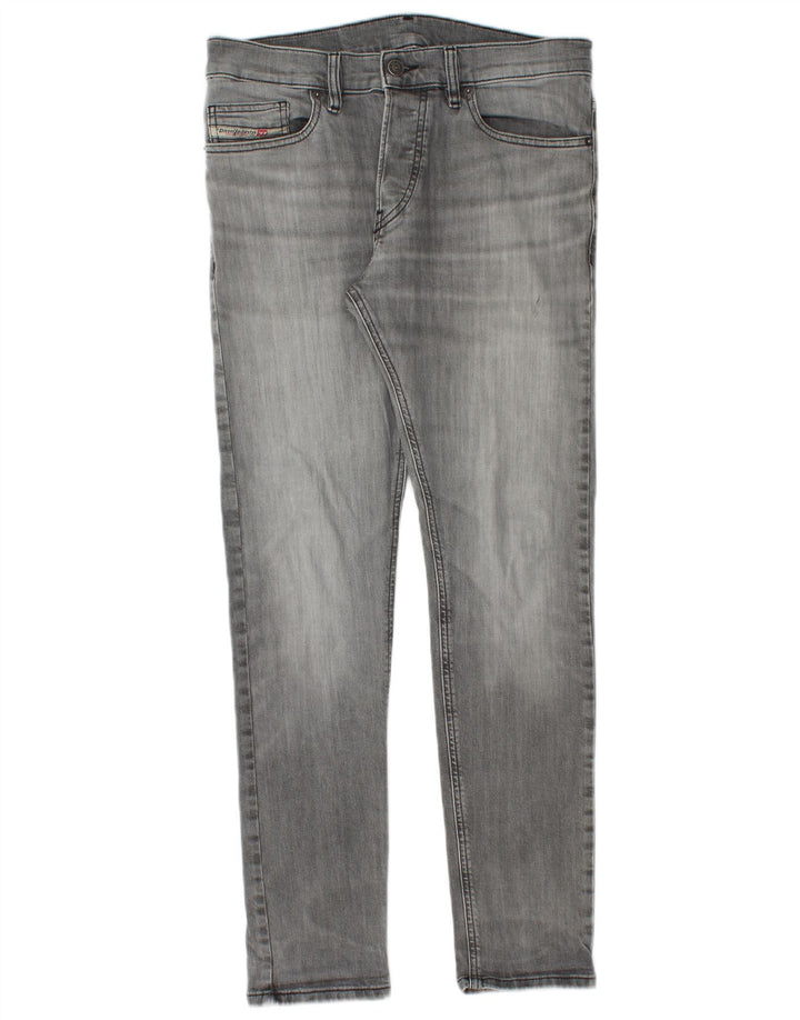 Diesel Mens Slim Jeans W30 L30 Cinza Algodão