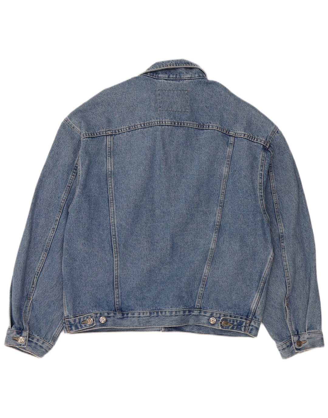 Jaqueta jeans masculina Henry I Siegel H.I.S Reino Unido 40 grande algodão azul