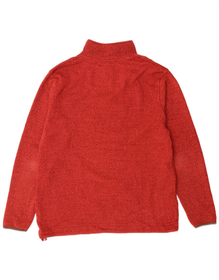 Moletom masculino com zíper e pescoço estranho peixe grande poliéster manchado vermelho