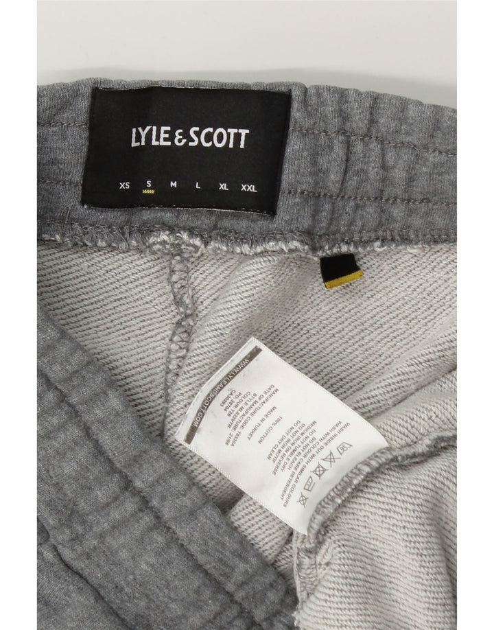 Calça esportiva masculina Lyle & Scott, joggers, algodão cinza pequeno
