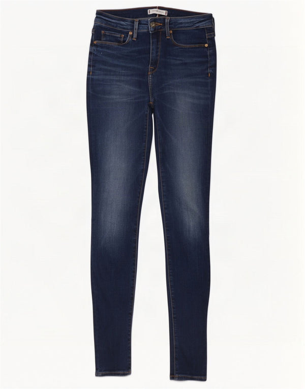 Tommy Hilfiger Feminino Como Skinny Jeans W25 L30 Azul Marinho Algodão