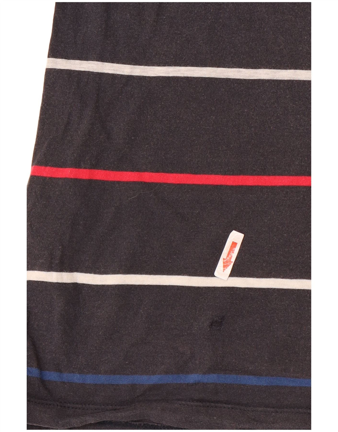 Camiseta masculina GANT grande algodão listrado cinza
