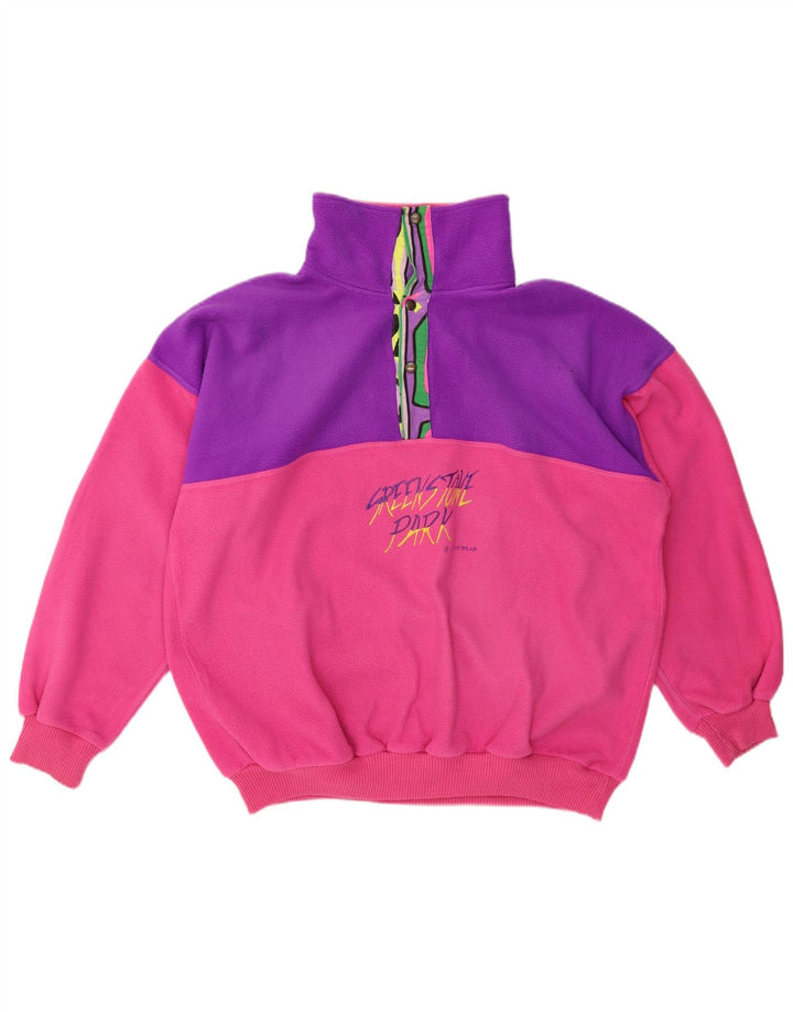 Suéter feminino de lã com estampa grande GREENSTONE PARK Reino Unido 16 grande rosa