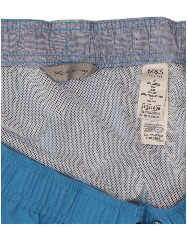 Shorts de natação masculino Marks & Spencer 2XL poliéster azul