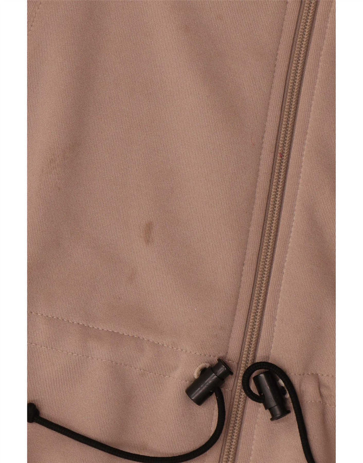 Adidas Womens Oversized Tracksuit Top Jacket UK 8 Pequeno Bege Poliéster