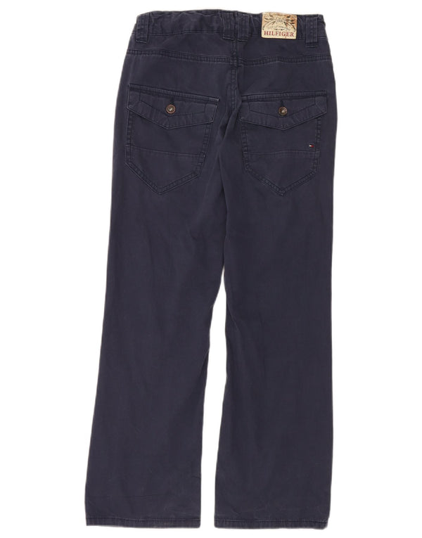 Tommy Hilfiger Meninos Calças Chino Retas 11-12 Anos W28 L27 Azul Marinho