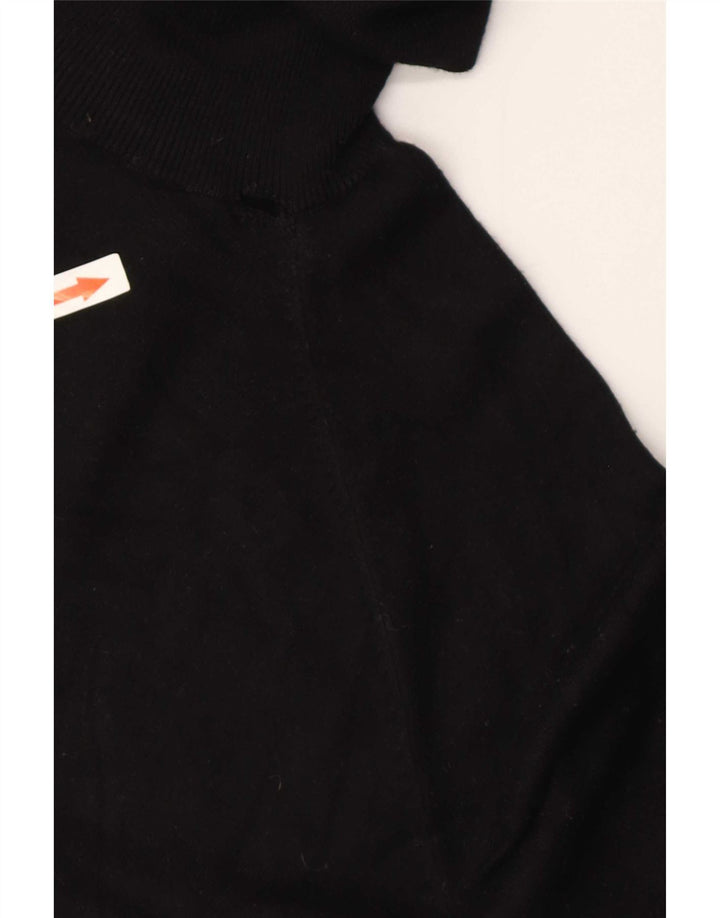 Zara Suéter feminino com gola redonda e gola redonda Reino Unido 14 médio preto