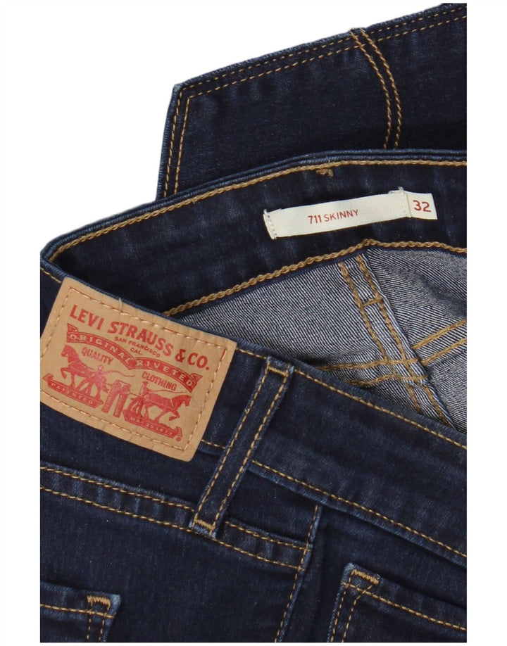 Calça jeans feminina Levi's 711 skinny W32 L29 azul marinho
