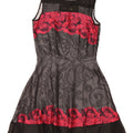 Desigual Vestido feminino sem mangas em linha A EU 40 cinza médio Paisley