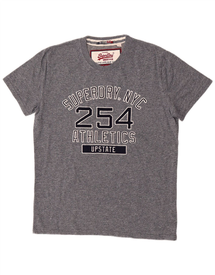Camiseta gráfica masculina Superdry Top XL algodão cinza