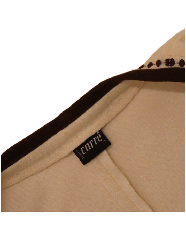 Suéter cardigã feminino aberto sem mangas Carre EU 42 grande off white