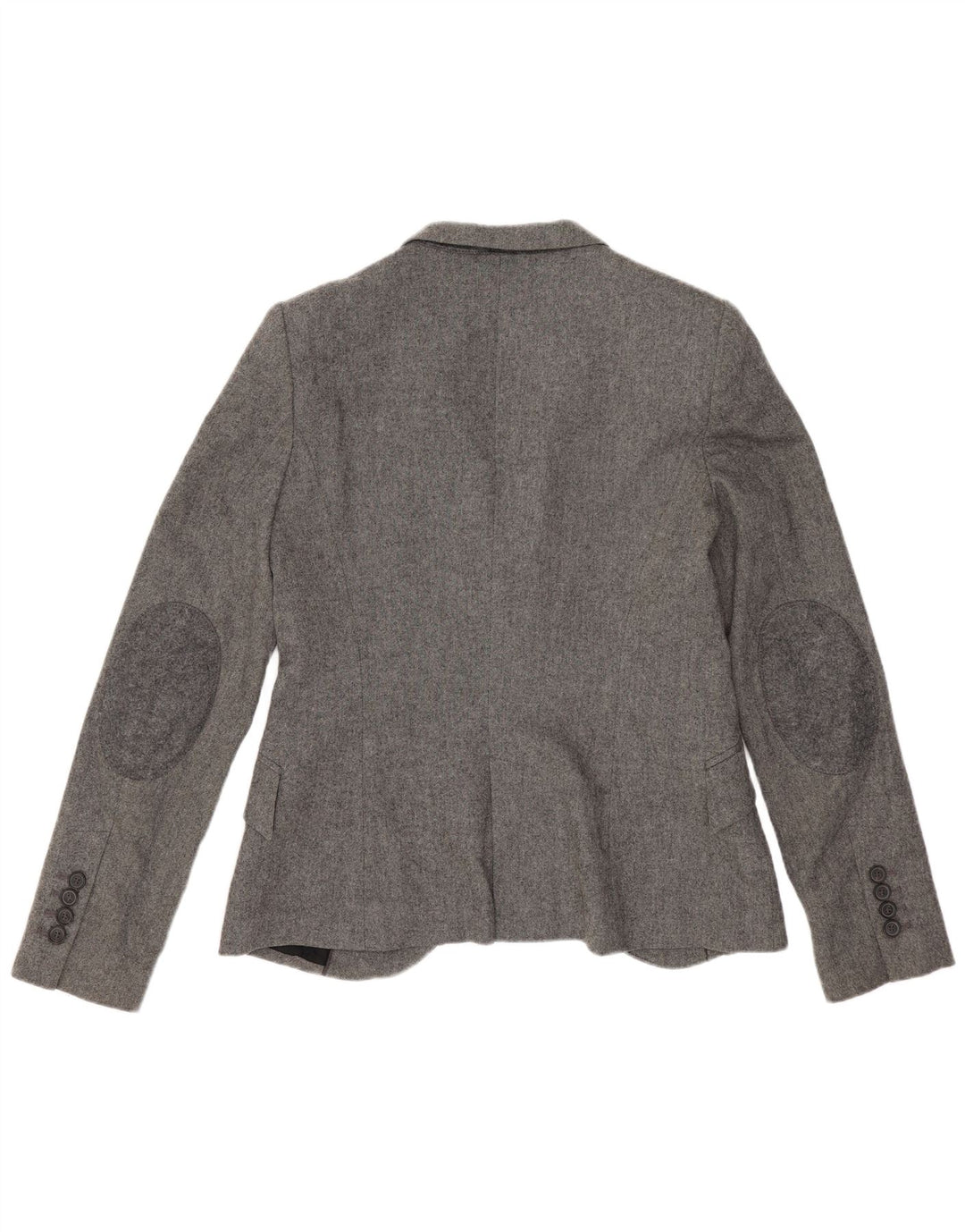 Jaqueta blazer feminina Zara com 1 botão Reino Unido 12 Viscose cinza médio