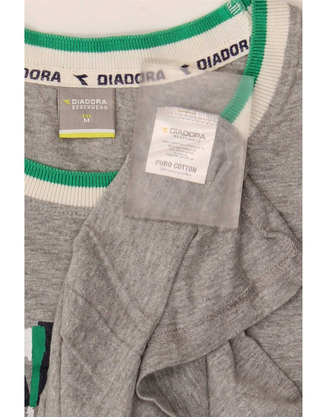 Diadora Mens Graphic Vest Top Cinza Médio Colourblock Algodão