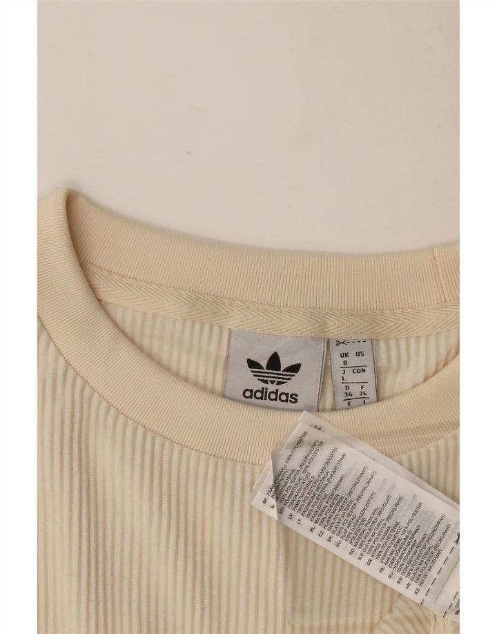 Adidas Womens Oversized Vest Top UK 8 Pequeno Bege Poliéster
