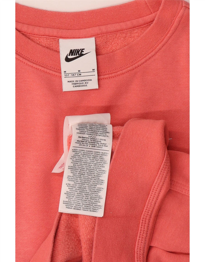 Moletom NIKE Meninas Jumper 10-11 Anos Médio Rosa Algodão