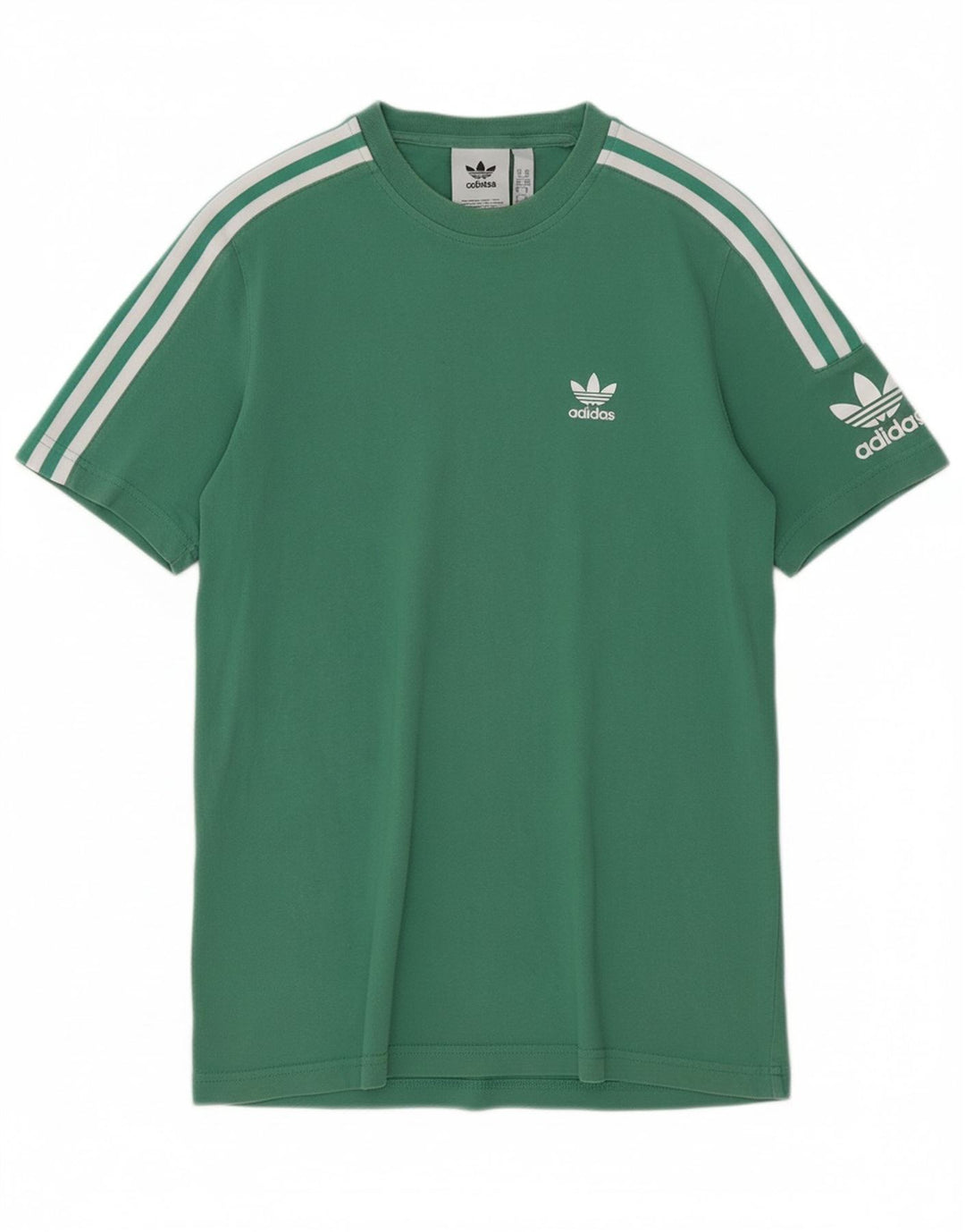 Camiseta masculina Adidas XS verde algodão