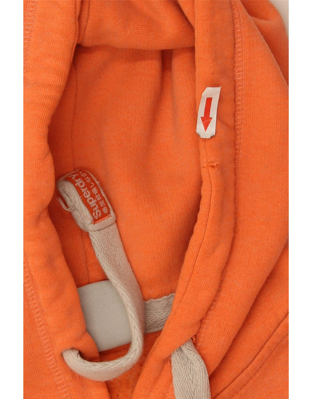 Superdry Womens Graphic Hoodie Jumper UK 10 Pequeno Poliéster Laranja