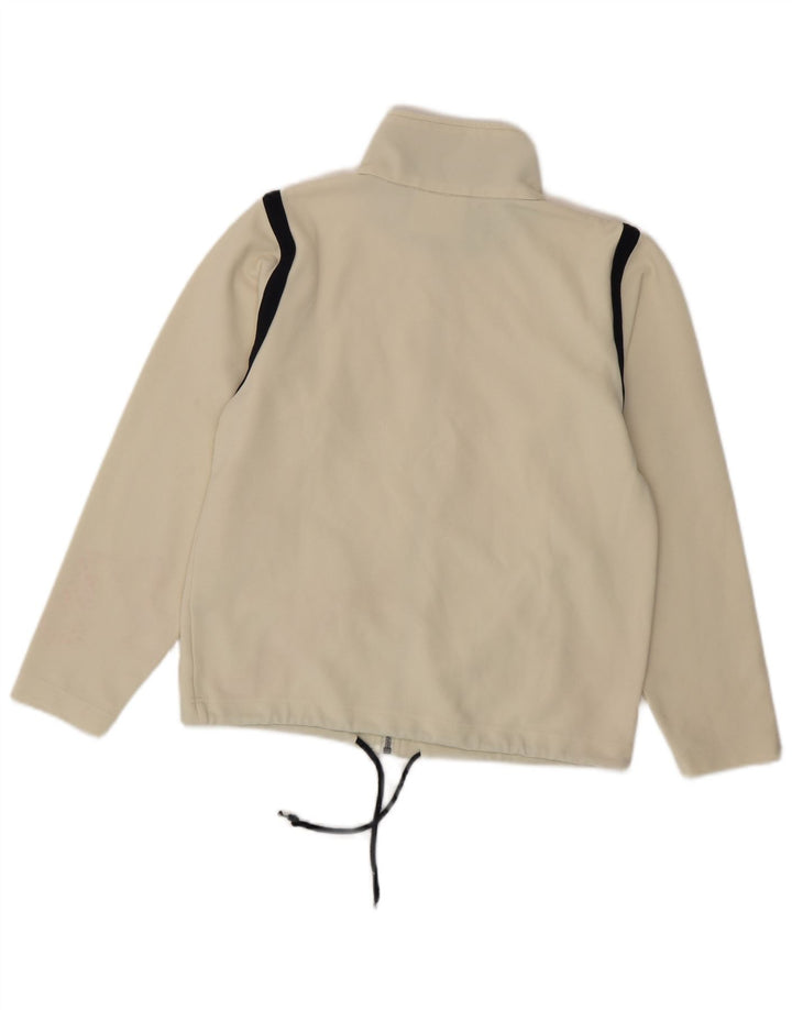 Jaqueta feminina KAPPA UK 14 poliéster listrado branco médio