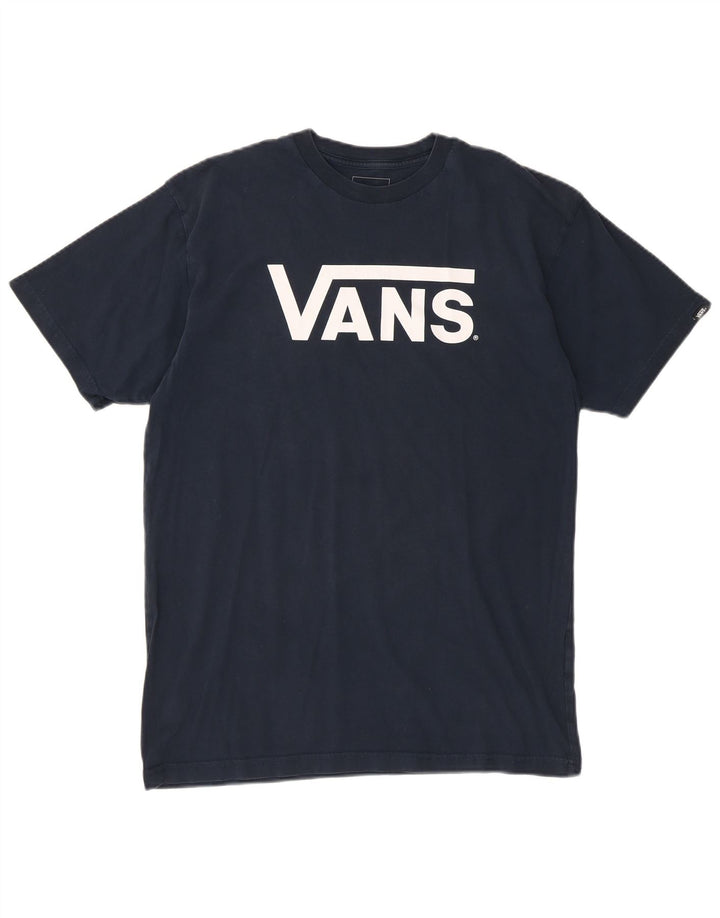 Camiseta masculina VANS Classic Fit Graphic Top Médio Azul Marinho Algodão