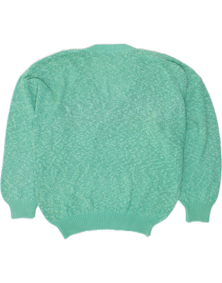 FIUME Mens V-Neck Jumper Sweater IT 54 XL Turquoise Vintage Fiume and Second-Hand Fiume from Messina Hembry 