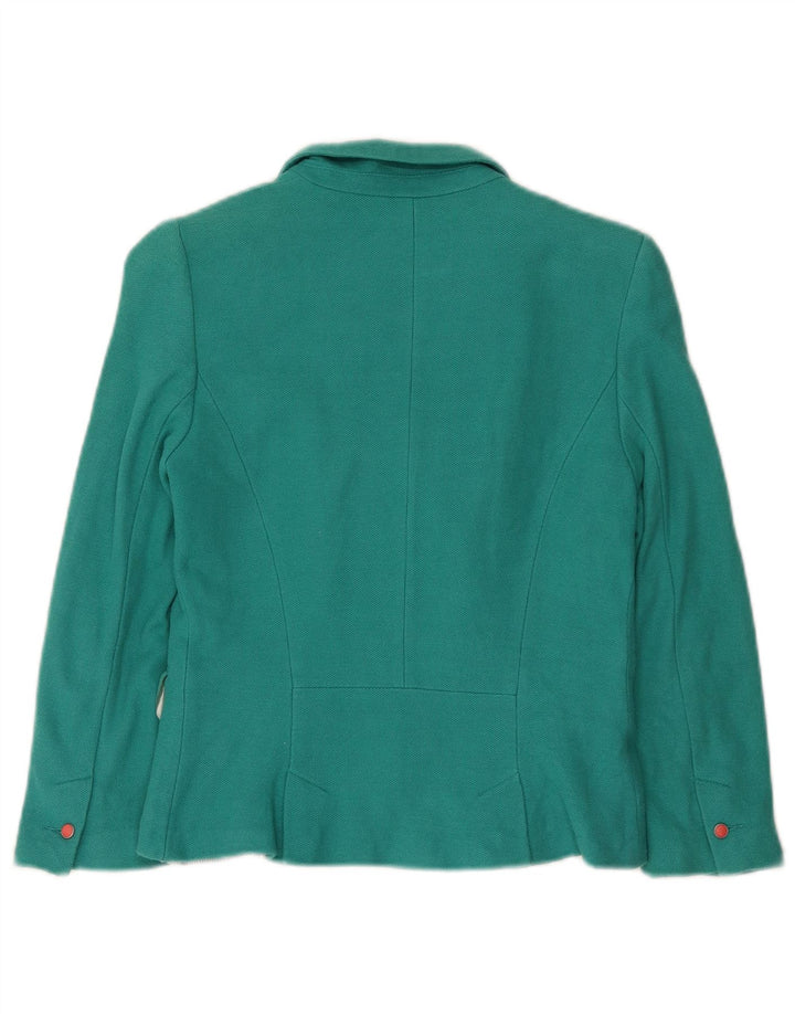 Zara Jaqueta Blazer Feminina Crop 2 Botões Reino Unido 10 Pequeno Azul