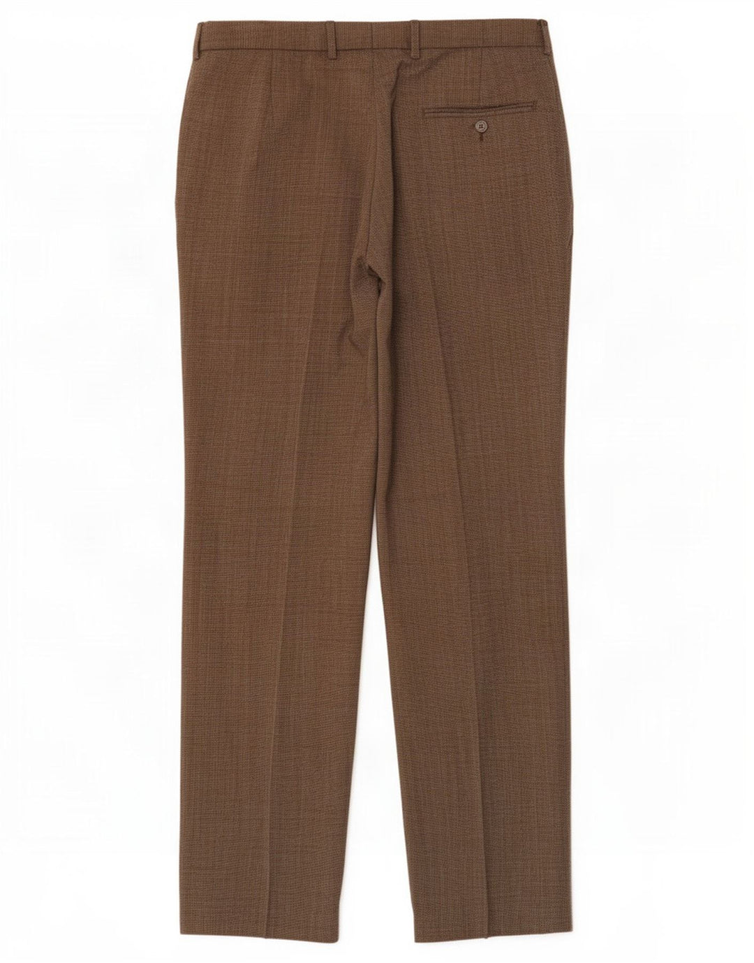 Calça masculina de ajuste regular Marks & Spencer W34 L33 xadrez marrom
