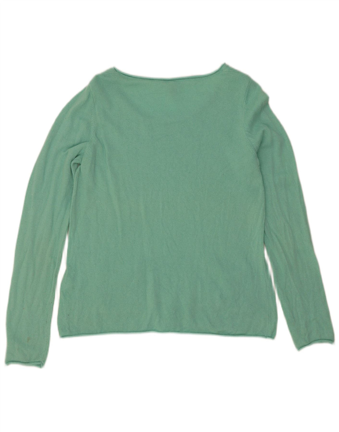 Suéter feminino com gola canoa White Stuff UK 10 viscose verde pequena