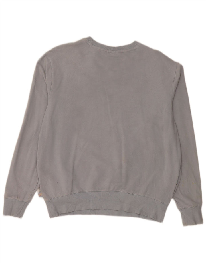 FILA moletom feminino jumper UK 14 algodão azul médio