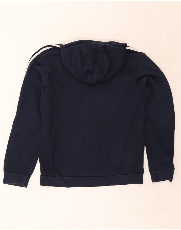 Adidas Mens Hoodie Jumper Médio Azul Marinho Algodão
