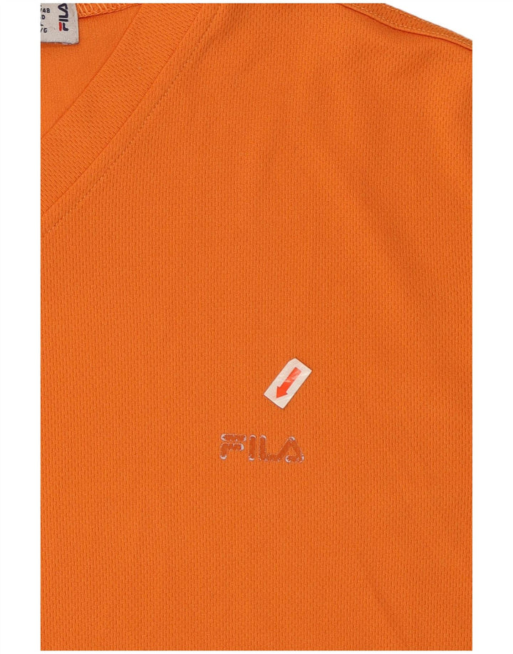 Camiseta feminina FILA UK 16 grande poliéster laranja
